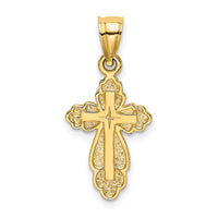 Load image into Gallery viewer, 14K Solid Polished and Textured Cross Charm
