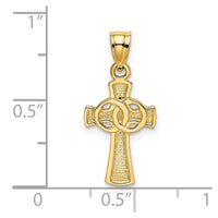 Load image into Gallery viewer, 14K Solid Cross w/ Eternity Rings Cross Charm
