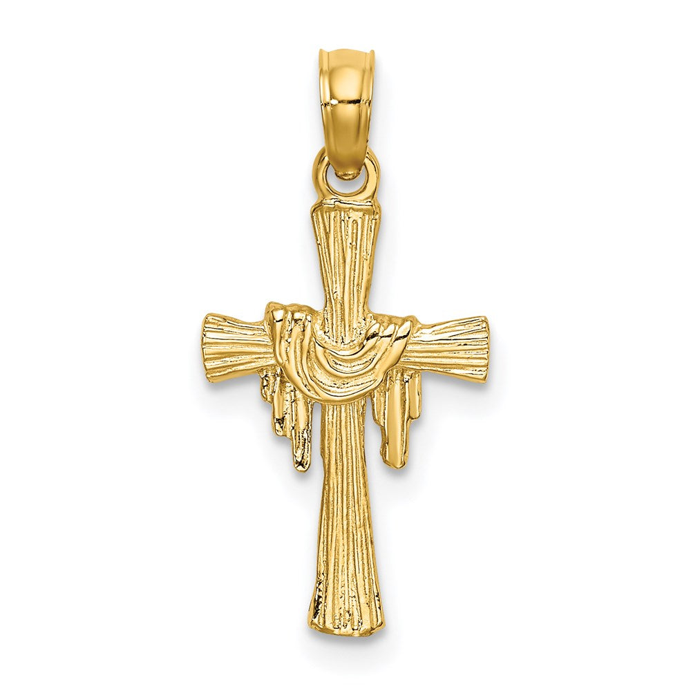 14K Cross w/ Drape Charm