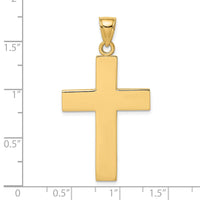 Load image into Gallery viewer, 14K Polished Large Block Cross w/Open Back Charm
