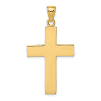 Load image into Gallery viewer, 14K Polished Large Block Cross w/Open Back Charm

