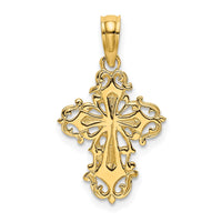 Load image into Gallery viewer, 14K Cut-Out Delicate Cross Charm
