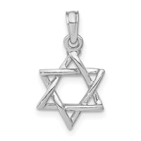 Load image into Gallery viewer, 14K White Gold Polished Star Of David Charm
