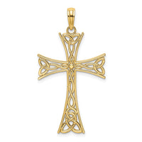 Load image into Gallery viewer, 14K Polished Celtic Knot Cross Charm
