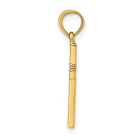 Load image into Gallery viewer, 14K Polished and Engraved Cross W/ Heart Center Charm
