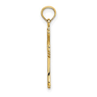 Load image into Gallery viewer, 14K Polished Engraved Cross Charm
