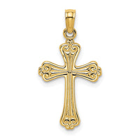 Load image into Gallery viewer, 14K Polished Engraved Cross Charm

