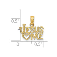 Load image into Gallery viewer, 14K Polished / Engraved JESUS HEART ME Charm
