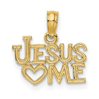 Load image into Gallery viewer, 14K Polished / Engraved JESUS HEART ME Charm
