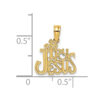 Load image into Gallery viewer, 14K Polished and Engraved TRY JESUS Charm
