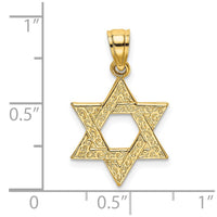 Load image into Gallery viewer, 14K Engraved Swirls Star Of David Charm
