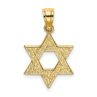Load image into Gallery viewer, 14K Engraved Swirls Star Of David Charm
