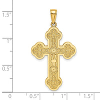 Load image into Gallery viewer, 14K Scroll Cross W/ Sunburst Center Charm
