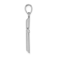 Load image into Gallery viewer, 14K White Gold Polished Cylinder Cross Charm
