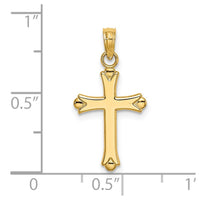 Load image into Gallery viewer, 14K 2-D  Polished Cross Charm
