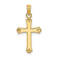 Load image into Gallery viewer, 14K 2-D  Polished Cross Charm
