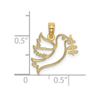 Load image into Gallery viewer, 14K Cut-Out Dove with Olive Branch Charm
