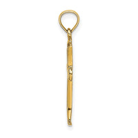 Load image into Gallery viewer, 14K Polished Beveled Cut-out Cross Pendant
