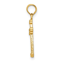 Load image into Gallery viewer, 14K Polished Beaded Cross
