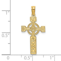 Load image into Gallery viewer, 14K Engraved Celtic Cross w/ Eternity Circle Charm
