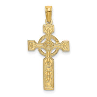 Load image into Gallery viewer, 14K Engraved Celtic Cross w/ Eternity Circle Charm
