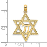 Load image into Gallery viewer, 14K Star of David W/ Chi Center  Charm
