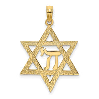 Load image into Gallery viewer, 14K Star of David W/ Chi Center  Charm

