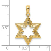 Load image into Gallery viewer, 14K Textured Star Of David Charm
