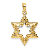 Load image into Gallery viewer, 14K Textured Star Of David Charm

