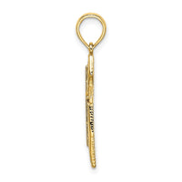 Load image into Gallery viewer, 14K Polished and Textured Cross Charm
