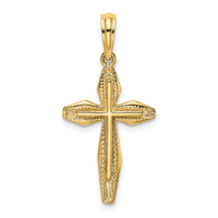 Load image into Gallery viewer, 14K Polished and Textured Cross Charm
