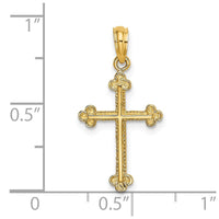 Load image into Gallery viewer, 14K Cross W/ Spade Tip Edges Charm
