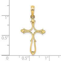 Load image into Gallery viewer, 14K Cross Cut-Out and Polished Cross Charm

