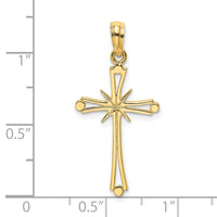 Load image into Gallery viewer, 14K Polished w/ X Center Cross Charm
