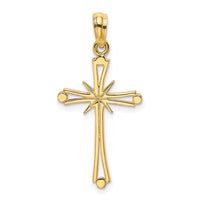 Load image into Gallery viewer, 14K Polished w/ X Center Cross Charm
