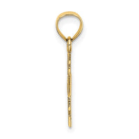 Load image into Gallery viewer, 14K Polished and Textured Cross Charm
