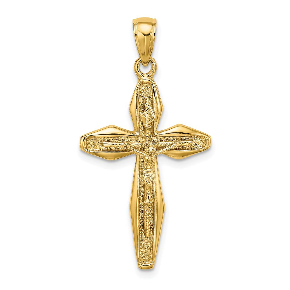 14K Polished Crucifix Charm