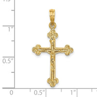 Load image into Gallery viewer, 14K Narrow Budded Crucifix Charm

