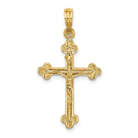 Load image into Gallery viewer, 14K Narrow Budded Crucifix Charm
