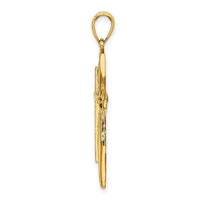 Load image into Gallery viewer, 14K Textured Cross Charm
