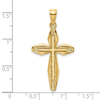 Load image into Gallery viewer, 14K Textured Cross Charm
