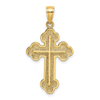 Load image into Gallery viewer, 14K Textured Budded Cross Charm

