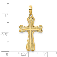 Load image into Gallery viewer, 14K Cross w/ Heart Shaped Ends Charm
