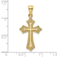 Load image into Gallery viewer, 14K Beaded Cross Charm
