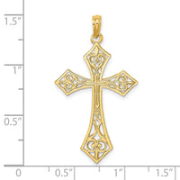 Load image into Gallery viewer, 14K Filigree Cross Charm
