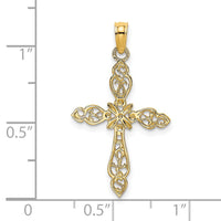 Load image into Gallery viewer, 14K Polished and Cut-Out Cross Charm
