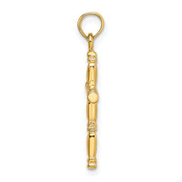 Load image into Gallery viewer, 14K 3-D Polished Cross Charm
