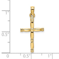 Load image into Gallery viewer, 14K 3-D Polished Cross Charm
