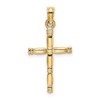 Load image into Gallery viewer, 14K 3-D Polished Cross Charm
