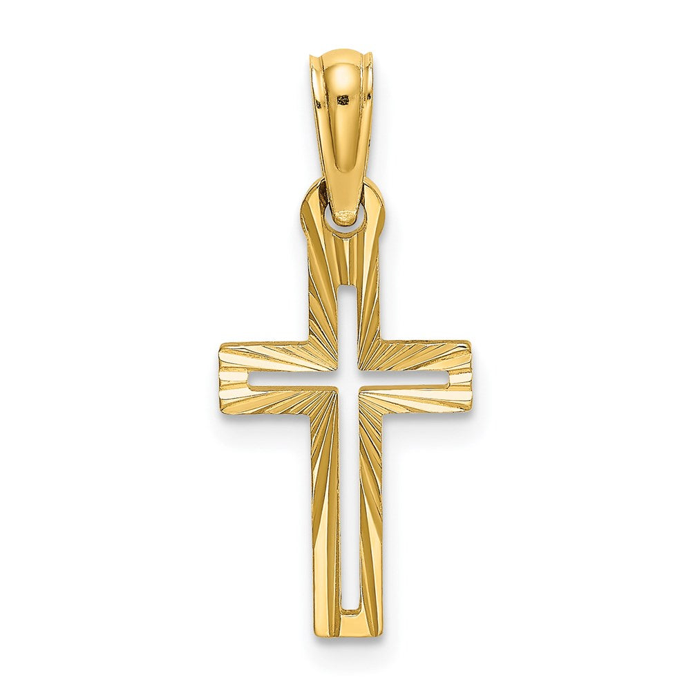 14K D/C Cross Charm